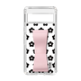 Slim Protection Case - STAND & RING RIBBON Sakura Pink［ Rune Naito - RUNE Flower - Black ］