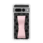 Slim Protection Case - STAND & RING RIBBON Sakura Pink［ Rune Naito - RUNE Flower - Black ］