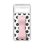 Slim Protection Case - STAND & RING RIBBON Sakura Pink［ Rune Naito - RUNE Flower - Black ］
