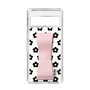 Slim Protection Case - STAND & RING RIBBON Sakura Pink［ Rune Naito - RUNE Flower - Black ］