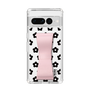 Slim Protection Case - STAND & RING RIBBON Sakura Pink［ Rune Naito - RUNE Flower - Black ］