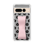 Slim Protection Case - STAND & RING RIBBON Sakura Pink［ Rune Naito - RUNE Flower - Black ］
