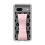 Slim Protection Case - STAND & RING RIBBON Sakura Pink［ Rune Naito - RUNE Flower - Black ］