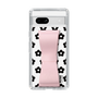 Slim Protection Case - STAND & RING RIBBON Sakura Pink［ Rune Naito - RUNE Flower - Black ］