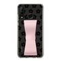 Slim Protection Case - STAND & RING RIBBON Sakura Pink［ Rune Naito - RUNE Flower - Black ］