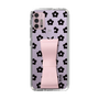 Slim Protection Case - STAND & RING RIBBON Sakura Pink［ Rune Naito - RUNE Flower - Black ］