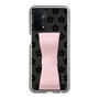 Slim Protection Case - STAND & RING RIBBON Sakura Pink［ Rune Naito - RUNE Flower - Black ］