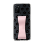 Slim Protection Case - STAND & RING RIBBON Sakura Pink［ Rune Naito - RUNE Flower - Black ］