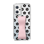 Slim Protection Case - STAND & RING RIBBON Sakura Pink［ Rune Naito - RUNE Flower - Black ］