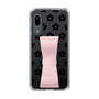 Slim Protection Case - STAND & RING RIBBON Sakura Pink［ Rune Naito - RUNE Flower - Black ］
