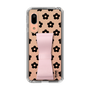 Slim Protection Case - STAND & RING RIBBON Sakura Pink［ Rune Naito - RUNE Flower - Black ］