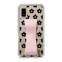 Slim Protection Case - STAND & RING RIBBON Sakura Pink［ Rune Naito - RUNE Flower - Black ］