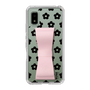 Slim Protection Case - STAND & RING RIBBON Sakura Pink［ Rune Naito - RUNE Flower - Black ］