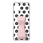 Slim Protection Case - STAND & RING RIBBON Sakura Pink［ Rune Naito - RUNE Flower - Black ］