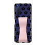 Slim Protection Case - STAND & RING RIBBON Sakura Pink［ Rune Naito - RUNE Flower - Black ］