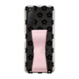 Slim Protection Case - STAND & RING RIBBON Sakura Pink［ Rune Naito - RUNE Flower - Black ］