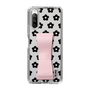 Slim Protection Case - STAND & RING RIBBON Sakura Pink［ Rune Naito - RUNE Flower - Black ］