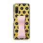 Slim Protection Case - STAND & RING RIBBON Sakura Pink［ Rune Naito - RUNE Flower - Black ］
