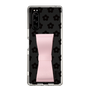 Slim Protection Case - STAND & RING RIBBON Sakura Pink［ Rune Naito - RUNE Flower - Black ］