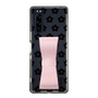 Slim Protection Case - STAND & RING RIBBON Sakura Pink［ Rune Naito - RUNE Flower - Black ］