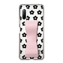 Slim Protection Case - STAND & RING RIBBON Sakura Pink［ Rune Naito - RUNE Flower - Black ］