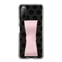 Slim Protection Case - STAND & RING RIBBON Sakura Pink［ Rune Naito - RUNE Flower - Black ］