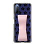 Slim Protection Case - STAND & RING RIBBON Sakura Pink［ Rune Naito - RUNE Flower - Black ］