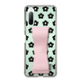Slim Protection Case - STAND & RING RIBBON Sakura Pink［ Rune Naito - RUNE Flower - Black ］