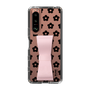 Slim Protection Case - STAND & RING RIBBON Sakura Pink［ Rune Naito - RUNE Flower - Black ］