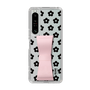 Slim Protection Case - STAND & RING RIBBON Sakura Pink［ Rune Naito - RUNE Flower - Black ］