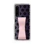 Slim Protection Case - STAND & RING RIBBON Sakura Pink［ Rune Naito - RUNE Flower - Black ］