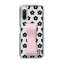 Slim Protection Case - STAND & RING RIBBON Sakura Pink［ Rune Naito - RUNE Flower - Black ］