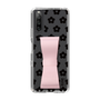 Slim Protection Case - STAND & RING RIBBON Sakura Pink［ Rune Naito - RUNE Flower - Black ］
