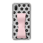 Slim Protection Case - STAND & RING RIBBON Sakura Pink［ Rune Naito - RUNE Flower - Black ］