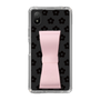 Slim Protection Case - STAND & RING RIBBON Sakura Pink［ Rune Naito - RUNE Flower - Black ］
