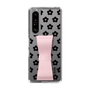 Slim Protection Case - STAND & RING RIBBON Sakura Pink［ Rune Naito - RUNE Flower - Black ］