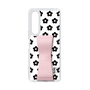 Slim Protection Case - STAND & RING RIBBON Sakura Pink［ Rune Naito - RUNE Flower - Black ］