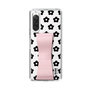 Slim Protection Case - STAND & RING RIBBON Sakura Pink［ Rune Naito - RUNE Flower - Black ］
