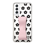 Slim Protection Case - STAND & RING RIBBON Sakura Pink［ Rune Naito - RUNE Flower - Black ］