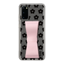 Slim Protection Case - STAND & RING RIBBON Sakura Pink［ Rune Naito - RUNE Flower - Black ］