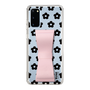 Slim Protection Case - STAND & RING RIBBON Sakura Pink［ Rune Naito - RUNE Flower - Black ］
