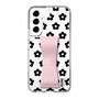 Slim Protection Case - STAND & RING RIBBON Sakura Pink［ Rune Naito - RUNE Flower - Black ］