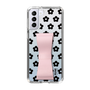 Slim Protection Case - STAND & RING RIBBON Sakura Pink［ Rune Naito - RUNE Flower - Black ］