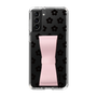Slim Protection Case - STAND & RING RIBBON Sakura Pink［ Rune Naito - RUNE Flower - Black ］