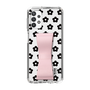 Slim Protection Case - STAND & RING RIBBON Sakura Pink［ Rune Naito - RUNE Flower - Black ］