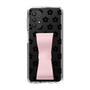 Slim Protection Case - STAND & RING RIBBON Sakura Pink［ Rune Naito - RUNE Flower - Black ］