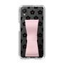 Slim Protection Case - STAND & RING RIBBON Sakura Pink［ Rune Naito - RUNE Flower - Black ］