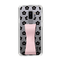 Slim Protection Case - STAND & RING RIBBON Sakura Pink［ Rune Naito - RUNE Flower - Black ］