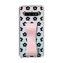 Slim Protection Case - STAND & RING RIBBON Sakura Pink［ Rune Naito - RUNE Flower - Black ］