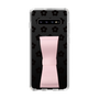 Slim Protection Case - STAND & RING RIBBON Sakura Pink［ Rune Naito - RUNE Flower - Black ］